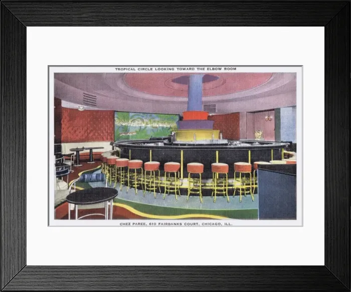 Framed Print : The Tropical Circle looking toward the Elbow Room of Chez Pa Framed Print : The Tropical Circle looking toward the Elbow Room of Chez Pa