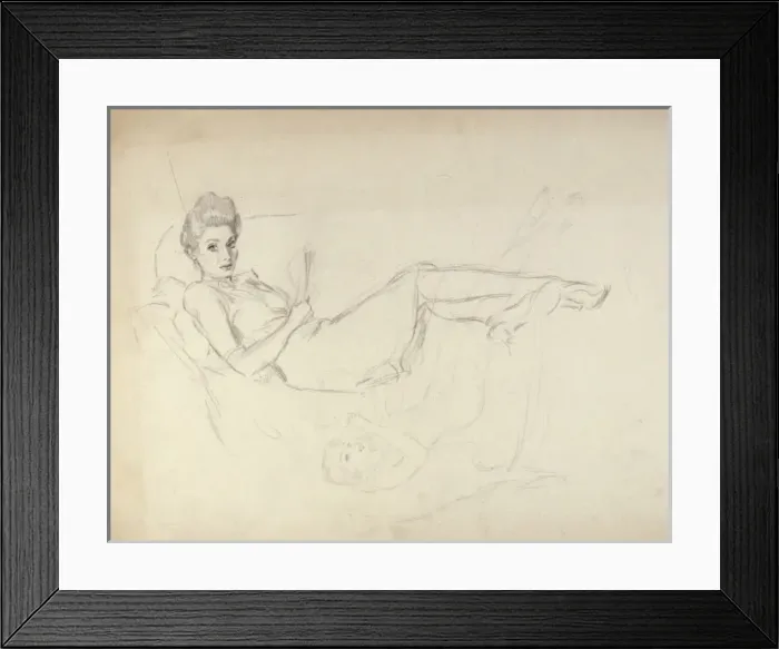 Framed Print : Portrait of a Woman by David Wright Framed Print : Portrait of a Woman by David Wright