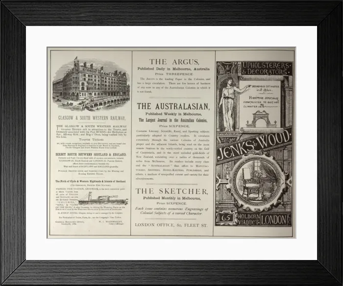 Framed Print : Various advertisements Framed Print : Various advertisements