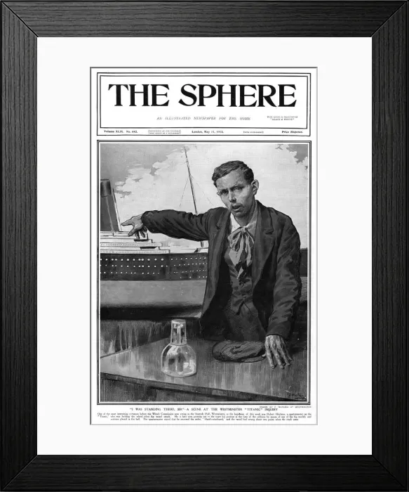 Framed Print : Titanic - Westminster Inquiry - Sphere front cover Framed Print : Titanic - Westminster Inquiry - Sphere front cover
