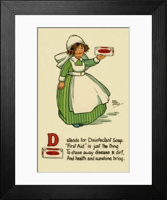 Framed Print : D stands for Disinfectant Soap Framed Print : D stands for Disinfectant Soap