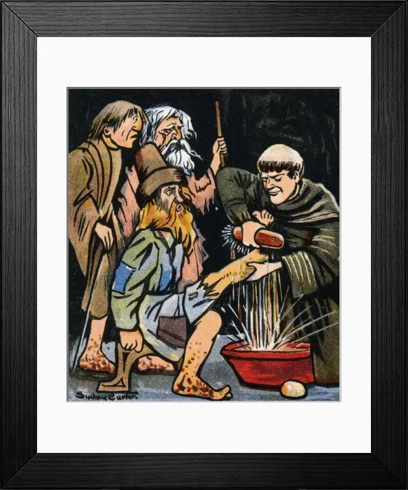 Framed Print : Thomasa a Becket doing penance Framed Print : Thomasa a Becket doing penance
