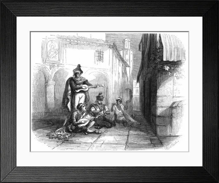 Framed Print : A Spanish serenade, 1857 Framed Print : A Spanish serenade, 1857