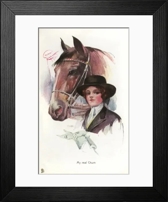 Framed Print : A smart lady rider with her mount Framed Print : A smart lady rider with her mount