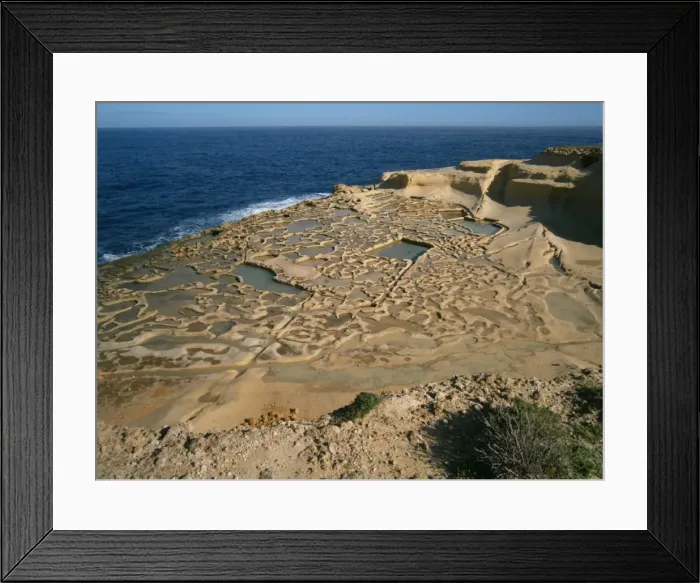 Framed Print : Salt pans, Naghag il-Bahar, Marsalforn, Gozo Framed Print : Salt pans, Naghag il-Bahar, Marsalforn, Gozo