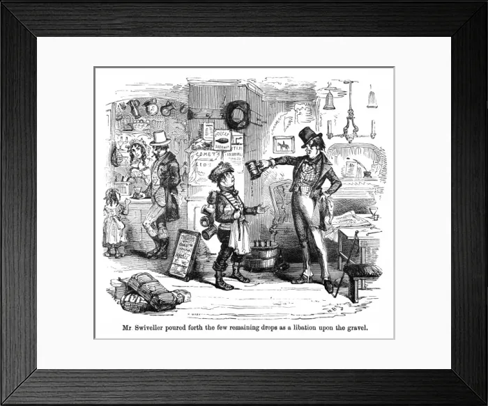 Framed Print : The Old Curiosity Shop, Swiveller in the public house Framed Print : The Old Curiosity Shop, Swiveller in the public house