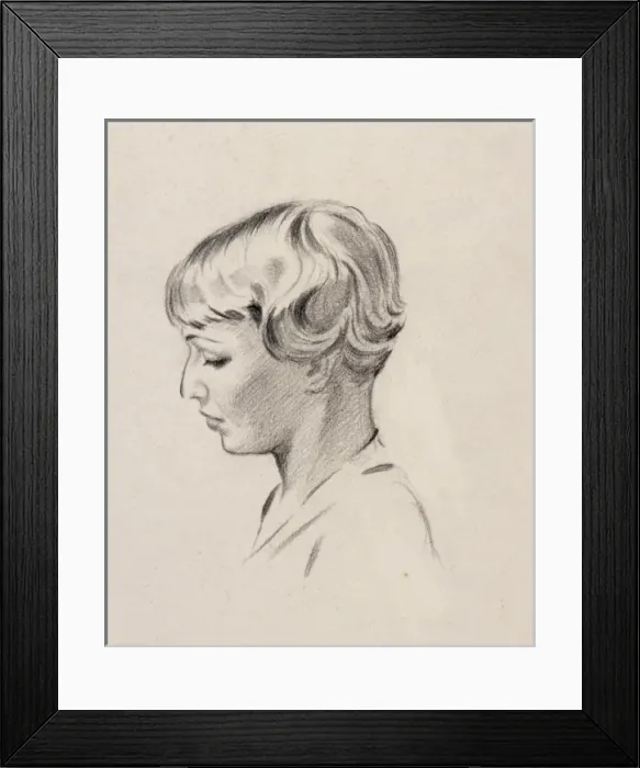 Framed Print : Portrait of a young woman by David Wright, 1930s Framed Print : Portrait of a young woman by David Wright, 1930s