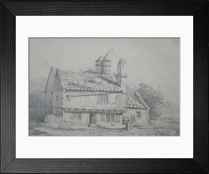 Framed Print : Drawing of a cottage Framed Print : Drawing of a cottage