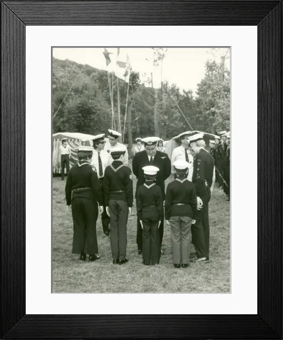 Framed Print : Commander Weaver on RN inspection Framed Print : Commander Weaver on RN inspection