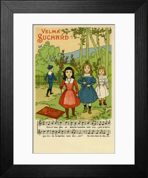 Framed Print : Velma Suchard advertisement Framed Print : Velma Suchard advertisement