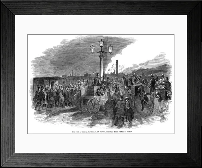 Framed Print : Fire on the Westminster Road, London Framed Print : Fire on the Westminster Road, London