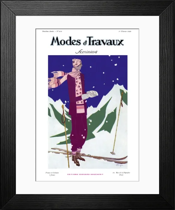 Framed Print : Modes et Travaux front cover. Art deco Framed Print : Modes et Travaux front cover. Art deco