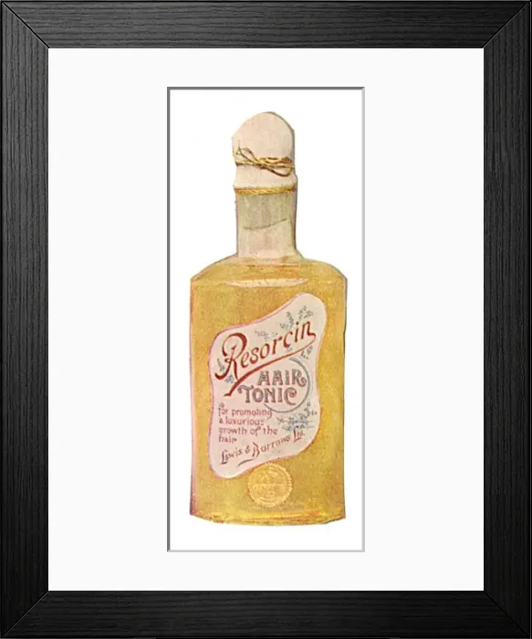 Framed Print : Resorcin hair tonic Framed Print : Resorcin hair tonic