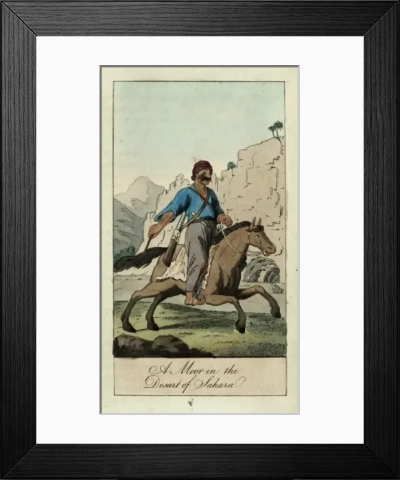 Framed Print : A Moor in the desart of Sahara, Africa Framed Print : A Moor in the desart of Sahara, Africa