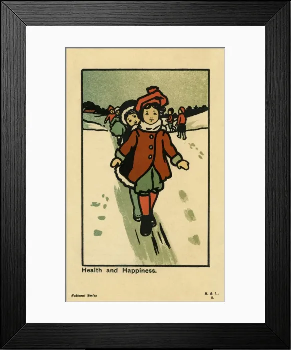 Framed Print : Children in the snow Framed Print : Children in the snow