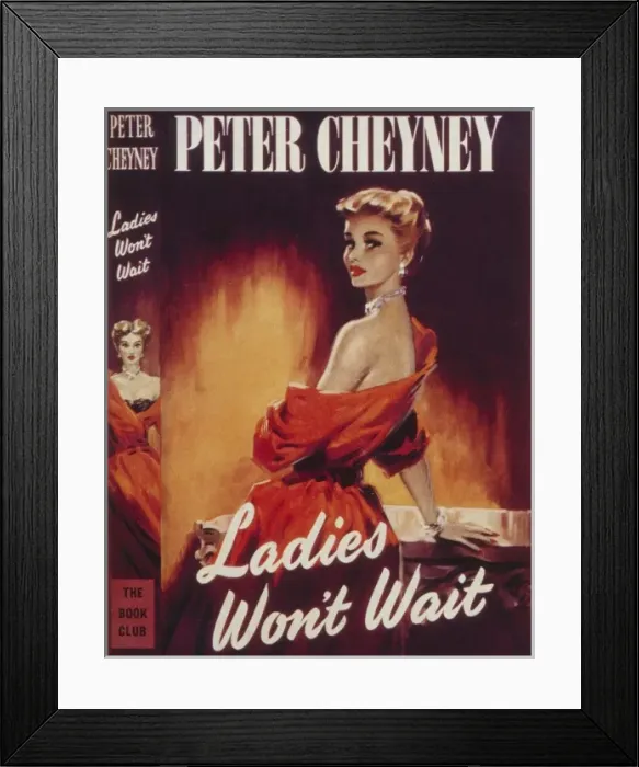 Framed Print : Book cover by David Wright Ladies Won t Wait by Peter Cheney Framed Print : Book cover by David Wright Ladies Won t Wait by Peter Cheney