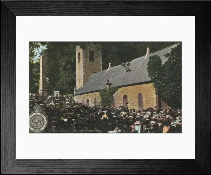 Framed Print : The Kirk at Braddan - Isle of Man - Sunday crowds Framed Print : The Kirk at Braddan - Isle of Man - Sunday crowds