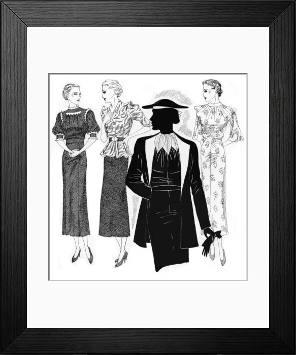 Framed Print : Ladies in daywear 1936 Framed Print : Ladies in daywear 1936