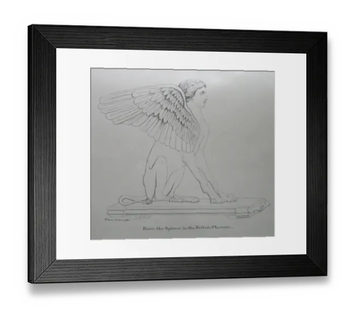 Framed Print : Drawing of a Sphinx Framed Print : Drawing of a Sphinx