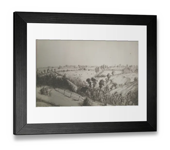 Framed Print : Hawridge, Buckinghamshire, with church and common Framed Print : Hawridge, Buckinghamshire, with church and common