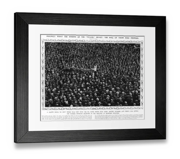 Framed Print : Titanic - precisely what the sinking meant Framed Print : Titanic - precisely what the sinking meant
