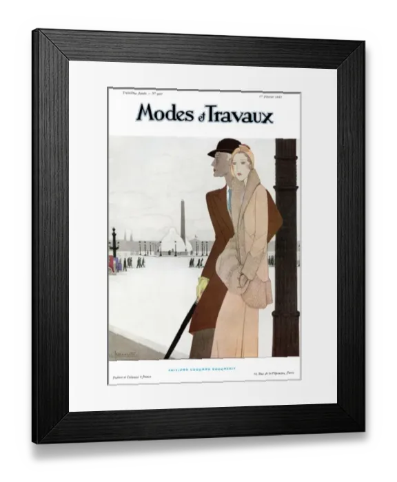 Framed Print : Modes et Travaux front cover. Art deco Framed Print : Modes et Travaux front cover. Art deco