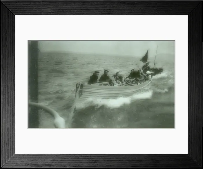 Framed Print : Sea Scouts in cutter under tow Framed Print : Sea Scouts in cutter under tow