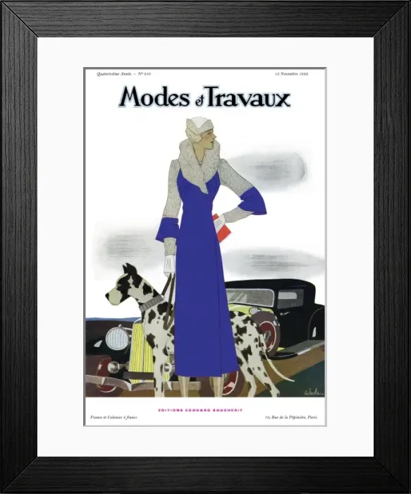 Framed Print : Modes et Travaux front cover. Art deco