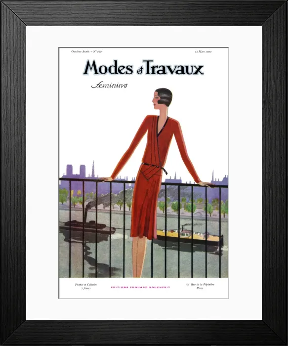 Framed Print : Modes et Travaux front cover. Art deco Framed Print : Modes et Travaux front cover. Art deco
