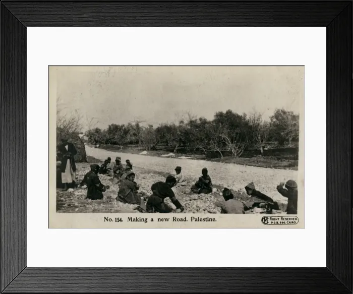 Framed Print : Making a new road, Palestine Framed Print : Making a new road, Palestine