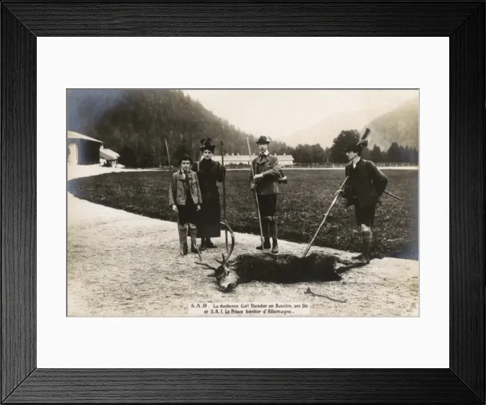 Framed Print : Duchess Karl-Theodor with German Crown Prince