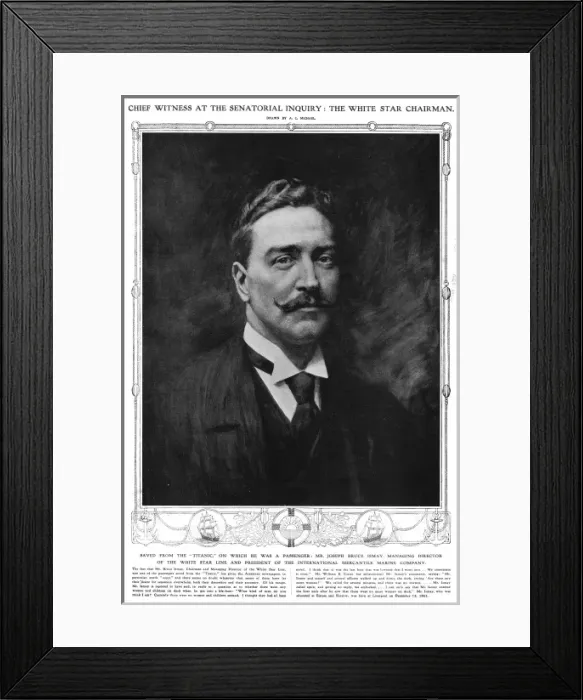 Framed Print : Titanic - Bruce Ismay Framed Print : Titanic - Bruce Ismay