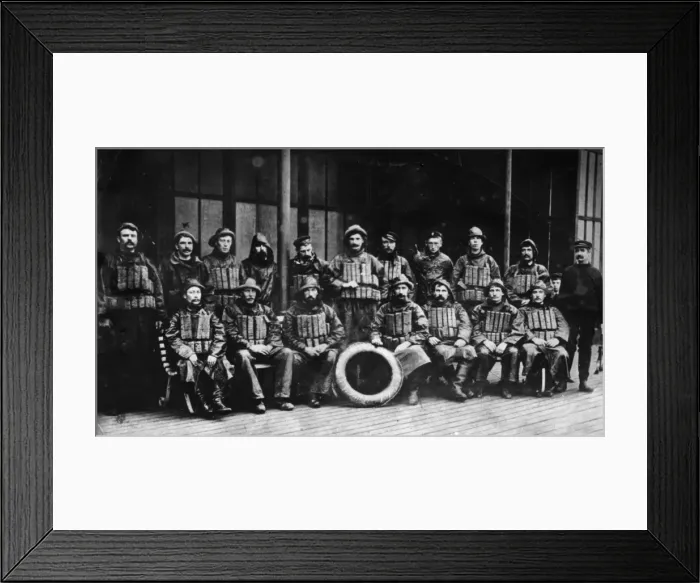 Framed Print : Lifeboat crew, Walton-on-the-Naze, Essex Framed Print : Lifeboat crew, Walton-on-the-Naze, Essex
