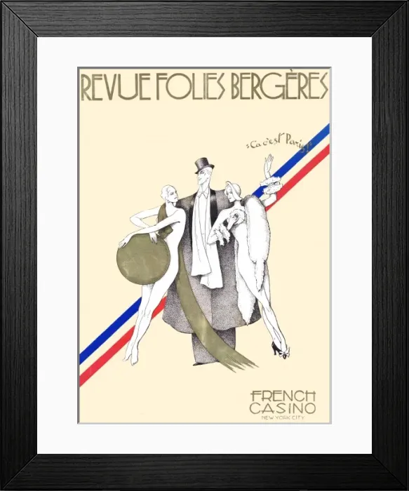 Framed Print : Programme cover for Revue Folies Bergeres at the French Casi Framed Print : Programme cover for Revue Folies Bergeres at the French Casi