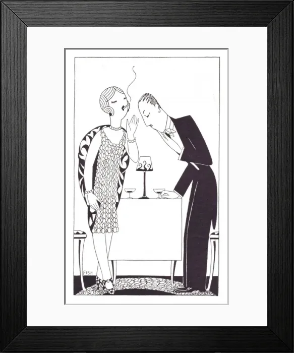 Framed Print : Art deco illustration by Fish, 1927 Framed Print : Art deco illustration by Fish, 1927