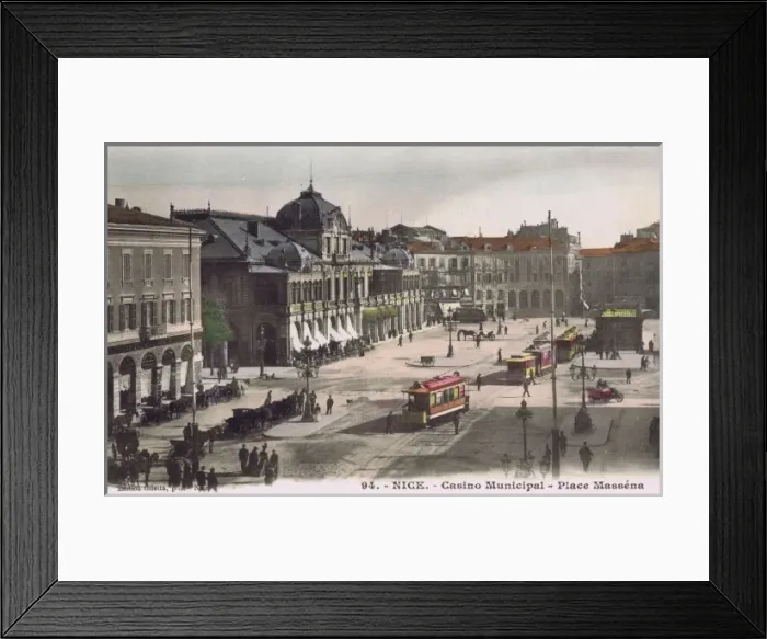 Framed Print : A view of the Casino Municipal and Place Massena in Nice, Fr Framed Print : A view of the Casino Municipal and Place Massena in Nice, Fr
