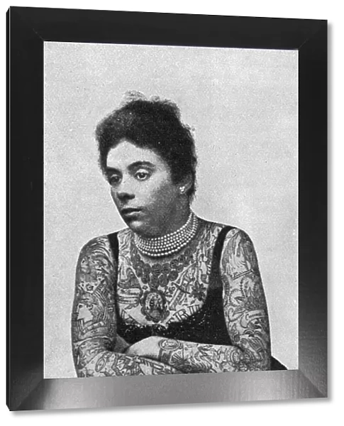 Tattooed Victorian lady, 1897