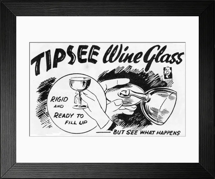 Framed Print : Tipsee Wine Glass