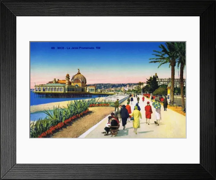 Framed Print : La Jetee on the Promenade at Nice, France, 1920s Framed Print : La Jetee on the Promenade at Nice, France, 1920s