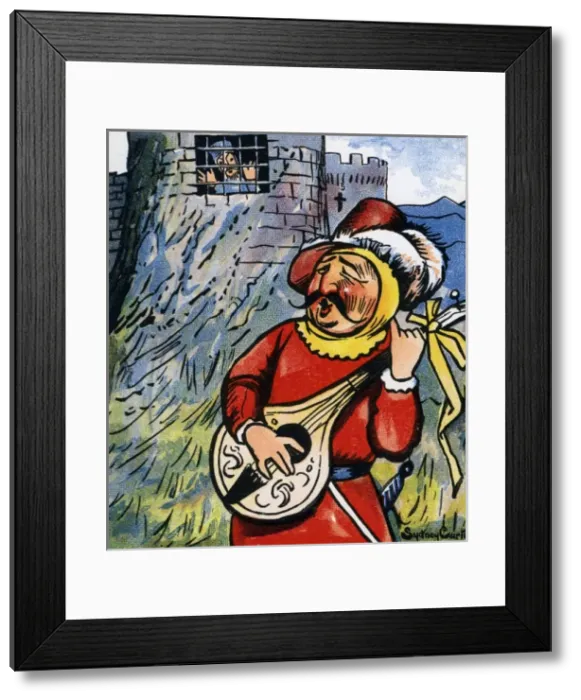 Framed Print : Richard II discovered by Blondel Framed Print : Richard II discovered by Blondel