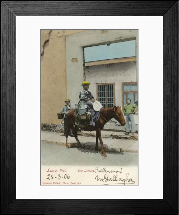 Framed Print : A Milkwoman - Lima, Peru Framed Print : A Milkwoman - Lima, Peru