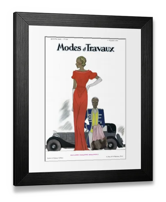 Framed Print : Modes et Travaux front cover. Art deco Framed Print : Modes et Travaux front cover. Art deco