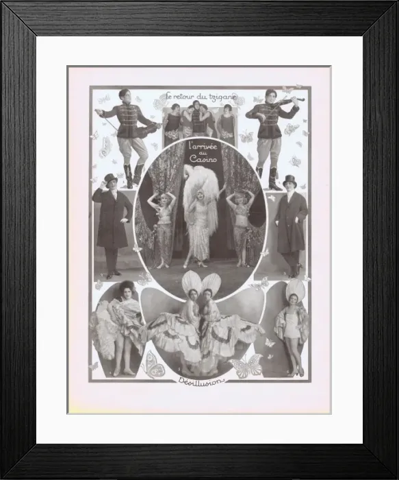 Framed Print : Various scenes from the revue Bonjour Paris at the Casino de Framed Print : Various scenes from the revue Bonjour Paris at the Casino de