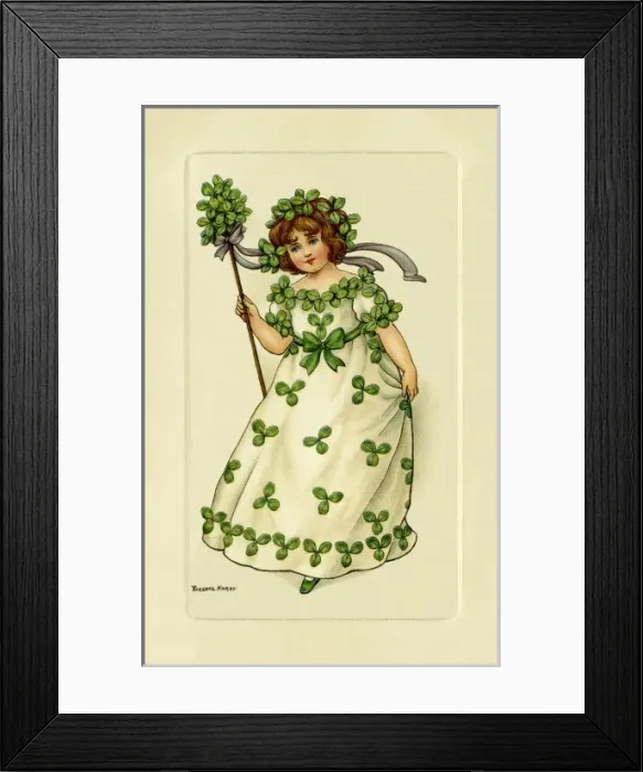 Framed Print : Girl withclover Framed Print : Girl withclover