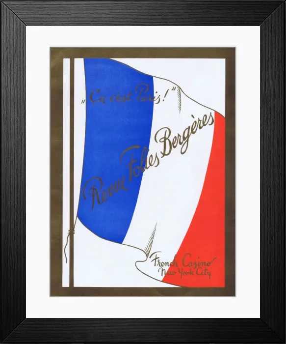 Framed Print : Programme cover for Revue Folies Bergeres at the French Casi Framed Print : Programme cover for Revue Folies Bergeres at the French Casi
