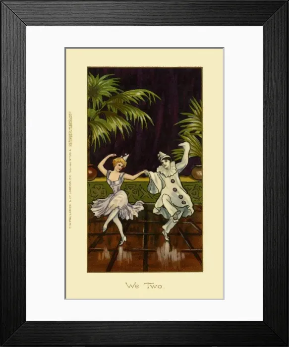 Framed Print : Pierrots dancing Framed Print : Pierrots dancing