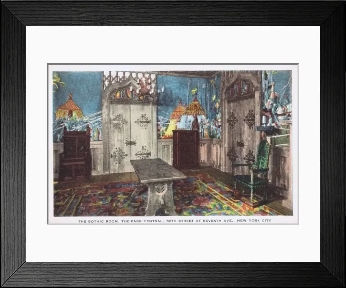 Framed Print : The Gothic Room in the Park Central Hotel, New York, 1930s Framed Print : The Gothic Room in the Park Central Hotel, New York, 1930s