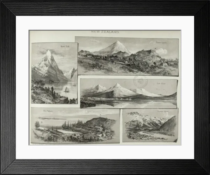 Framed Print : Montage of New Zealand landscapes Framed Print : Montage of New Zealand landscapes