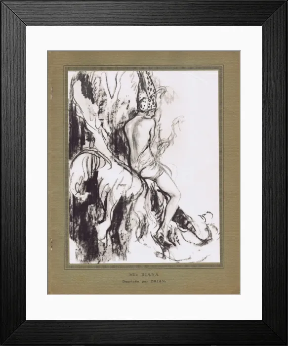 Framed Print : A sketch of Mlle Diana in the revue Bonjour Paris at the Cas Framed Print : A sketch of Mlle Diana in the revue Bonjour Paris at the Cas