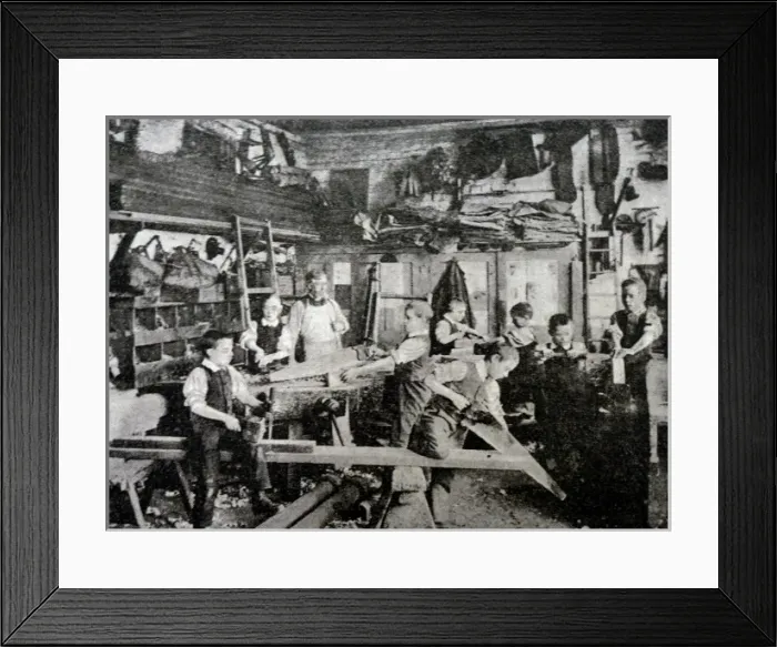 Framed Print : Carpentry Workshop at St Pancras Schools, Leavesden, Hertfor Framed Print : Carpentry Workshop at St Pancras Schools, Leavesden, Hertfor